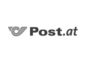 Logo Post at in grau