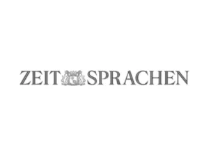 Logo Zeit sprachen in grau